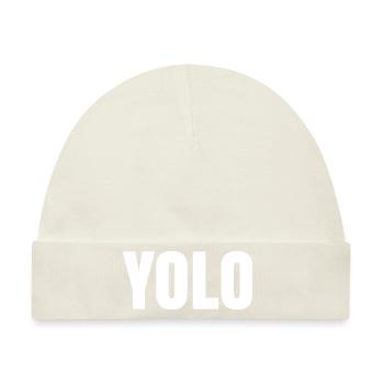YOLO - Baby Premium Organic Mütze - Naturweiß - Vorne