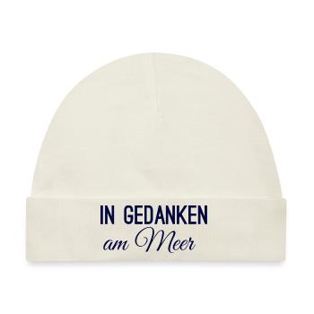 In Gedanken am Meer - Baby Premium Organic Mütze - Naturweiß - Vorne