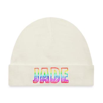 jade rs regenbogen - Baby Premium Organic Mütze - Naturweiß - Vorne