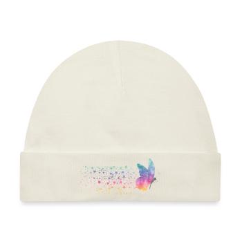 Butterfly - Rainbow Stardust - Baby Premium Organic Mütze - Naturweiß - Vorne
