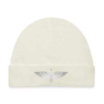 WingTsun Universe Schlange Adler und Schwert - Baby Premium Organic Mütze - Naturweiß - Vorne