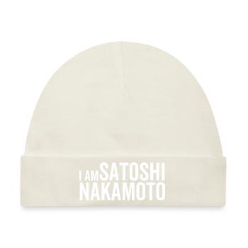Ich bin Satoshi Nakamoto - Baby Premium Organic Mütze - Naturweiß - Vorne