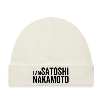 Ich bin Satoshi Nakamoto - Baby Premium Organic Mütze - Naturweiß - Vorne