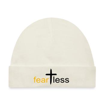 fearless gold by csDesign - Baby Premium Organic Mütze - Naturweiß - Vorne