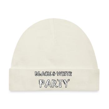 SCHWARZ &WEIß PARTY - Baby Premium Organic Mütze - Naturweiß - Vorne