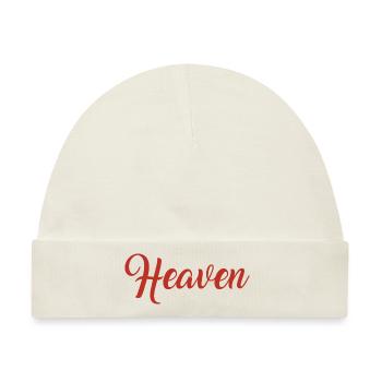 Heaven Slogan - Logo - Himmel - Quote - Baby Premium Organic Mütze - Naturweiß - Vorne