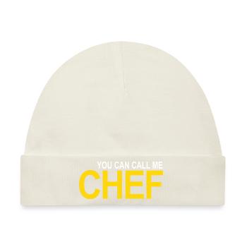 Call me Chef - Baby Premium Organic Mütze - Naturweiß - Vorne