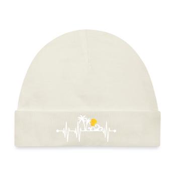 Ocean Wave Geschenkidee Strand - Baby Premium Organic Mütze - Naturweiß - Vorne