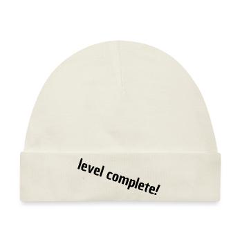 level complete - Baby Premium Organic Mütze - Naturweiß - Vorne