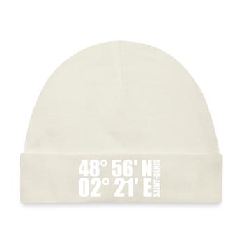 Saint-Denis Koordinaten - Baby Premium Organic Mütze - Naturweiß - Vorne