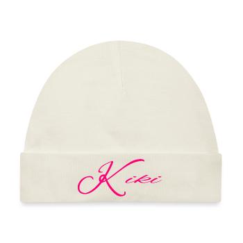 Name Kiki - Baby Premium Organic Mütze - Naturweiß - Vorne
