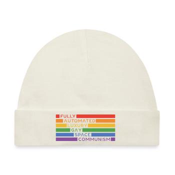 Fully Automated Luxury Gay Space Communism Lesbian - Baby Premium Organic Mütze - Naturweiß - Vorne