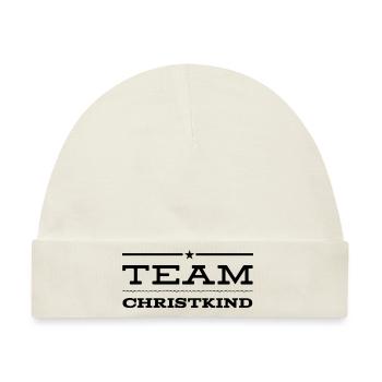 TEAM CHRISTKIND. Weihnachten Merry Christmas X-Mas - Baby Premium Organic Mütze - Naturweiß - Vorne