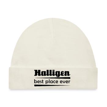 Halligen - Stadt best place ever - Baby Premium Organic Mütze - Naturweiß - Vorne