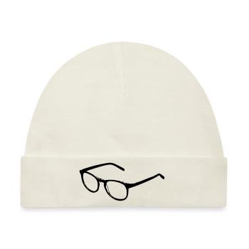 Brille - Bild - Baby Premium Organic Mütze - Naturweiß - Vorne