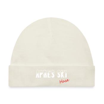 Après Ski Party Design Apres Skihase - Baby Premium Organic Mütze - Naturweiß - Vorne