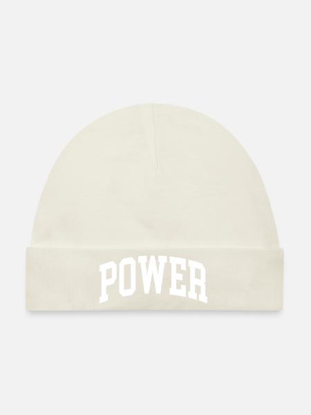 Power - Baby Premium Organic Mütze - Naturweiß