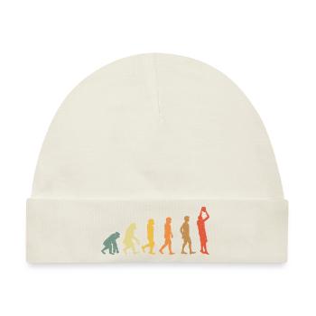 Basketball evolution vintage retro - Baby Premium Organic Mütze - Naturweiß - Vorne