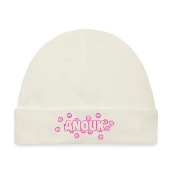 Vorname Anouk - Baby Premium Organic Mütze - Naturweiß - Vorne