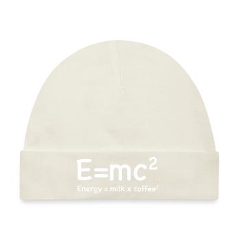 e=mc² - Energy = Milk x Coffee² - Baby Premium Organic Mütze - Naturweiß - Vorne