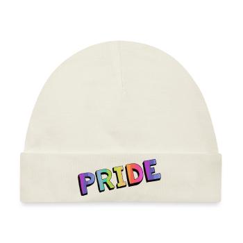 LGBTQ+ PRIDE SCHRIFTZUG - Baby Premium Organic Mütze - Naturweiß - Vorne