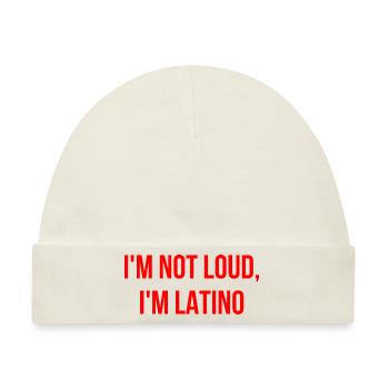 Ich bin nicht laut ich bin Latino Englisch - Baby Premium Organic Mütze - Naturweiß - Vorne