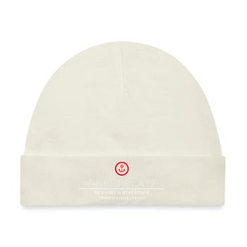 Ankerplatz Timmendorfer Strand - Baby Premium Organic Mütze - Naturweiß - Vorne
