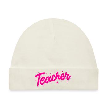 Lehrer Retro Niedliches Lehrerdesign - Baby Premium Organic Mütze - Naturweiß - Vorne