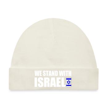 We stand with israel - Baby Premium Organic Mütze - Naturweiß - Vorne