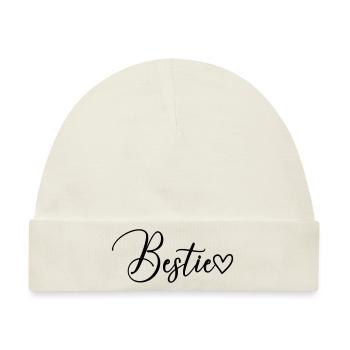 Bestie Schrift - Baby Premium Organic Mütze - Naturweiß - Vorne