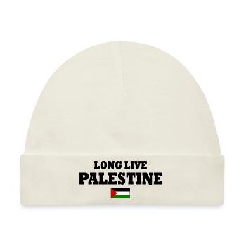 Long live palestine - Baby Premium Organic Mütze - Naturweiß - Vorne