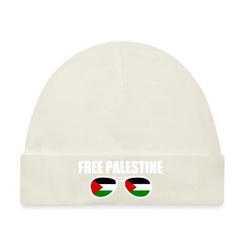 Free palestine - Baby Premium Organic Mütze - Naturweiß - Vorne