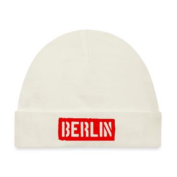 Berlin Slogan - Brandenburger Tor - Alexanderplatz - Baby Premium Organic Mütze - Naturweiß - Vorne