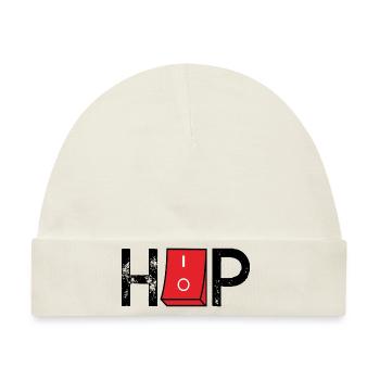 Music on off HipHop ON OFF - Baby Premium Organic Mütze - Naturweiß - Vorne