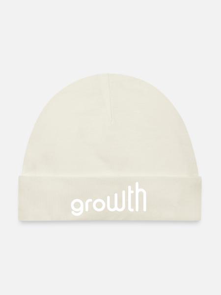 Growth - Wachstum - Baby Premium Organic Mütze - Naturweiß