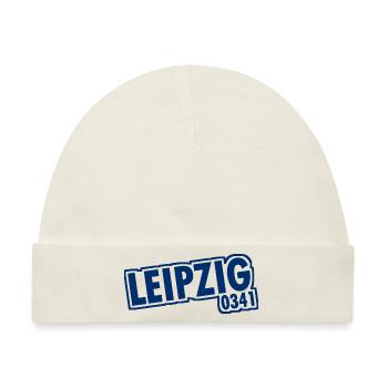 Leipzig - 0341 - Vorwahl - Sachsen - Baby Premium Organic Mütze - Naturweiß - Vorne
