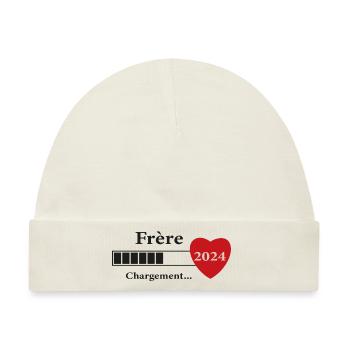 Brother - Future Brother Loading - Baby Premium Organic Mütze - Naturweiß - Vorne