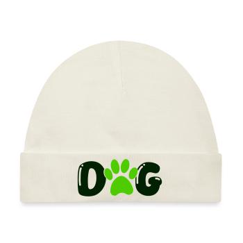 dog pfote - Baby Premium Organic Mütze - Naturweiß - Vorne