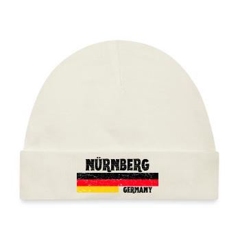 Nürnberg Deutsche Flagge - Baby Premium Organic Mütze - Naturweiß - Vorne