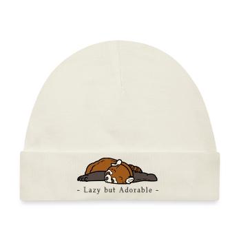 Lazy but Adorable - Baby Premium Organic Mütze - Naturweiß - Vorne