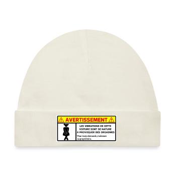 Warnung - Baby Premium Organic Mütze - Naturweiß - Vorne