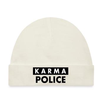 Karma police - Baby Premium Organic Mütze - Naturweiß - Vorne