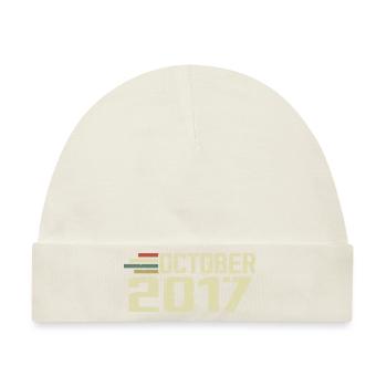 October 2017 - Geburtstag im Oktober 2017 - Baby Premium Organic Mütze - Naturweiß - Vorne