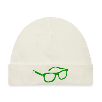 Brille - Baby Premium Organic Mütze - Naturweiß - Vorne