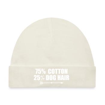 75 Baumwolle 25 Prozent Hundehaare - Baby Premium Organic Mütze - Naturweiß - Vorne