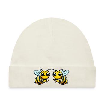bienen wespe 2 - Baby Premium Organic Mütze - Naturweiß - Vorne