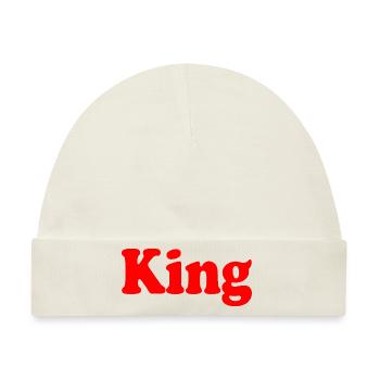 King - Baby Premium Organic Mütze - Naturweiß - Vorne