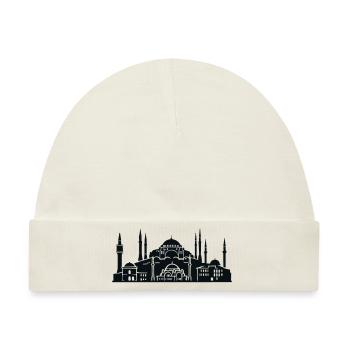 istanbul skyline - Baby Premium Organic Mütze - Naturweiß - Vorne