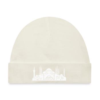 Istanbul Skyline - Baby Premium Organic Mütze - Naturweiß - Vorne