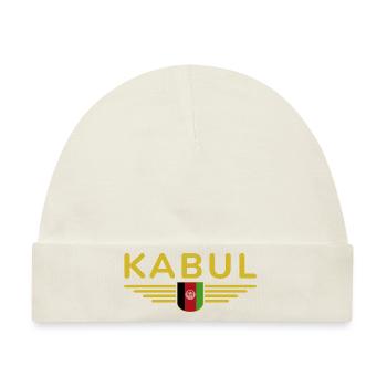 Kabul Design – Herz Afghanistans - Baby Premium Organic Mütze - Naturweiß - Vorne